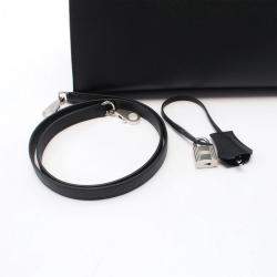 Hermes Black Epsom Leather Kelly 28 Top Handle Bag