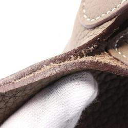 Hermes Etoupe Taurillon Clemence Leather Picotin Lock 22 Bucket Bag