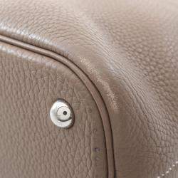Hermes Etoupe Grey Clemence Leather 2Way  Bolide 31 