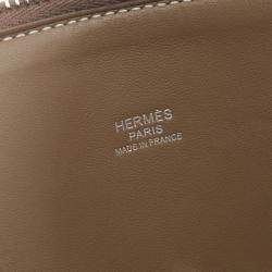 Hermes Etoupe Grey Clemence Leather 2Way  Bolide 31 
