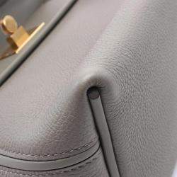 Hermes Etain Togo and Swift Leather 24/24 Top Handle Bag