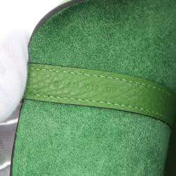 Hermes Vert Yucca Taurillon Clemence Leather Picotin Lock 22 Bucket Bag
