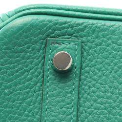 Hermes Khaki Vert Vertigo Taurillon Clemence Leather Birkin 30 Bag