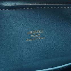 Hermes Blue Jean Evercolor Leather Mini 1923 Bolide Shoulder Bag