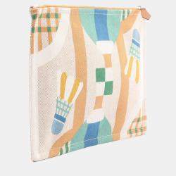 Hermes Multicolor Toile H and Leather Balles au Bond Pouch