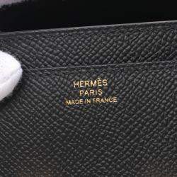 Hermes Black Epsom Leather Constance Long To Go Crossbody Bag