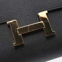 Hermes Black Epsom Leather Constance Long To Go Crossbody Bag
