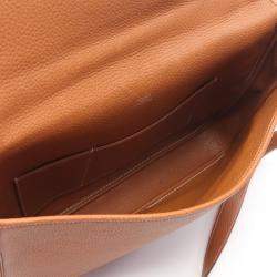 Hermes Gold Taurillon Clemence Leather Victoria Messenger Bag