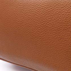 Hermes Gold Taurillon Clemence Leather Victoria Messenger Bag