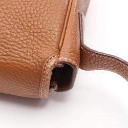 Hermes Gold Taurillon Clemence Leather Victoria Messenger Bag