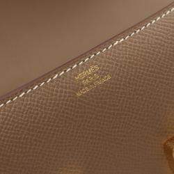 Hermes Etoupe Grey Epsom Leather Constance Elan Shoulder Bag