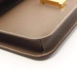 Hermes Etoupe Grey Epsom Leather Constance Elan Shoulder Bag