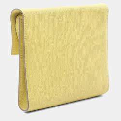 Hermes Lime Chevre Leather Clic Shoulder Bag 16 