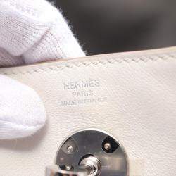 Hermes Gris Pale Swift Leather Lindy 26 Shoulder Bag