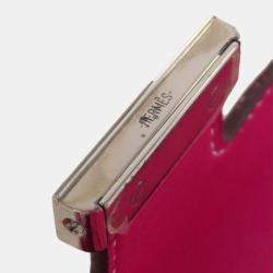 Hermes Pink Epsom Leather Constance Long Wallet