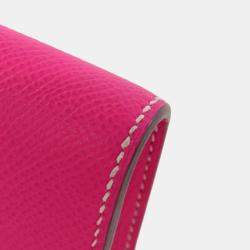 Hermes Pink Epsom Leather Constance Long Wallet