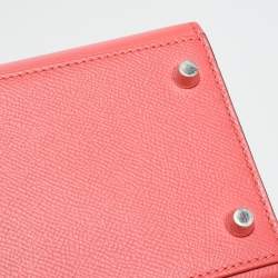 Hermes Rose Jaipur Epsom Leather Palladium Finish Kelly Sellier 28 Bag