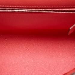 Hermes Rose Jaipur Epsom Leather Palladium Finish Kelly Sellier 28 Bag