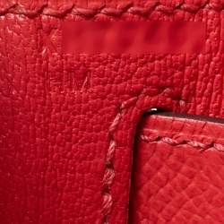 Hermes Rose Jaipur Epsom Leather Palladium Finish Kelly Sellier 28 Bag