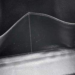 Hermes Black Calf Leather Box Kelly 28 Top Handle Bag