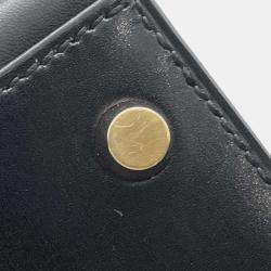 Hermes Black Calf Leather Box Kelly 28 Top Handle Bag