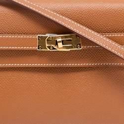 Hermès Gold Epsom Leather Kelly To Go Wallet