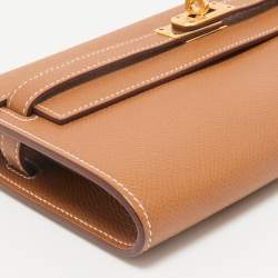 Hermès Gold Epsom Leather Kelly To Go Wallet