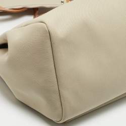 Hermes Ecru/Beige /Naturel Sable Canvas and Leather Herbag Zip Cabine Bag