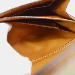 Hermes Beige Brown Crinoline Courchevel Vintage Shoulder Bag