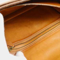 Hermes Beige Brown Crinoline Courchevel Vintage Shoulder Bag