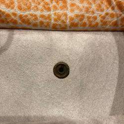 Pre Owned Hermes Orange Dalmatian Buffalo Skipper Evelyn PM Shoulder Bag 