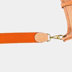 Pre Owned Hermes Orange Dalmatian Buffalo Skipper Evelyn PM Shoulder Bag 