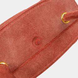 Hermes Red Veau Velour Doblis Cadena Kelly Mini Handbag 