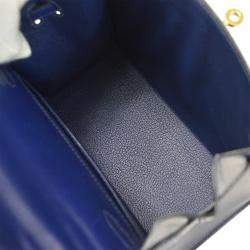 Hermes Blue Box Calf Kelly 20 Sellier Handbag