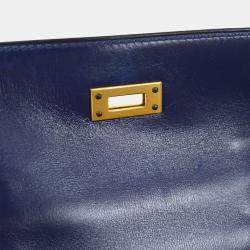 Hermes Blue Box Calf Kelly 20 Sellier Handbag