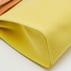 Hermes Soufre/Natural Toile Canvas and Vache Leather Herbag Zip 31 Bag