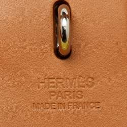 Hermes Soufre/Natural Toile Canvas and Vache Leather Herbag Zip 31 Bag