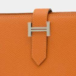 Hermes Orange Epson Bearn Compact Wallet
