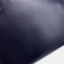 Hermes Blue Indigo Box Calf Leather Kelly Sellier 28 Top Handle Bag