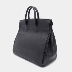 Hermès Black Ardennes Leather Haut A Courroies 32
