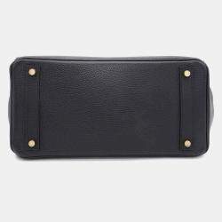 Hermès Black Ardennes Leather Haut A Courroies 32