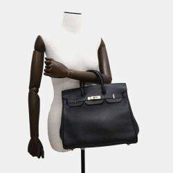 Hermès Black Ardennes Leather Haut A Courroies 32