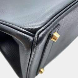Hermès Black Ardennes Leather Haut A Courroies 32