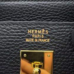 Hermès Black Ardennes Leather Haut A Courroies 32