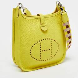 Hermes Lime Taurillon Clemence Leather Evelyne Amazone TPM Bag