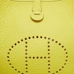 Hermes Lime Taurillon Clemence Leather Evelyne Amazone TPM Bag