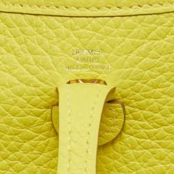 Hermes Lime Taurillon Clemence Leather Evelyne Amazone TPM Bag
