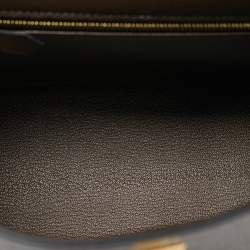 Hermes Ecorce/Etoupe/Noir Epsom Leather Gold Finish Kelly Sellier 25 Bag