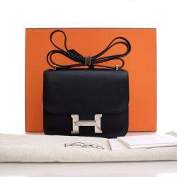 Hermes Black Swift Mini Constance 18