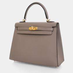Hermes Mini Kelly Gris Meyer Epsom Leather Bag